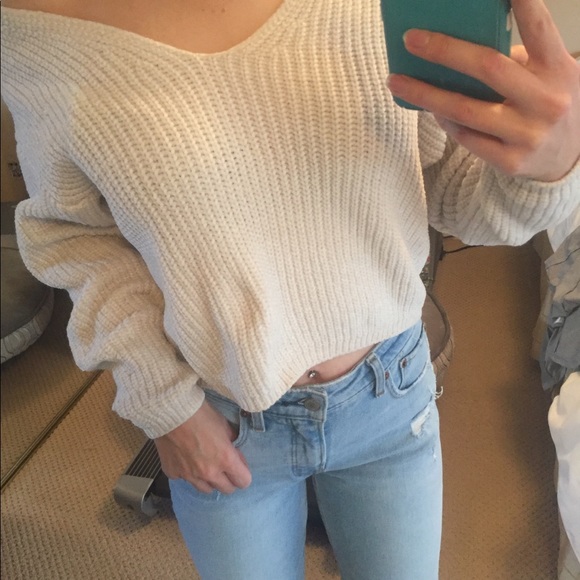 Cropped knit sweater - Picture 3 of 6